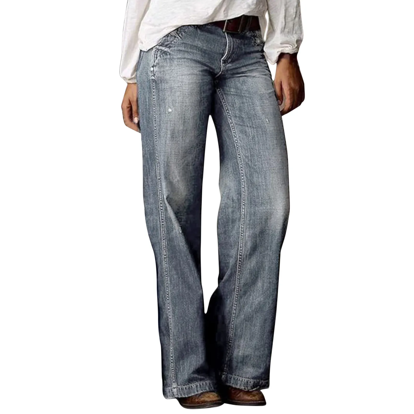 2023 Plačios kojų kelnės Vintažiniai džinsai aukštu juosmeniu Moters vaikinai Moteriški džinsai Mama Džinsai Kaubojus Džinsinės kelnės Vaqueros Mujer
