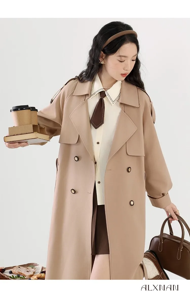 2023 ruduo Nauja korėjietiško stiliaus mada viengubas treninginis švarkas Moteriško temperamento vėjavaikiškas paltas