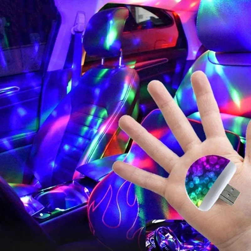 Car Mini USB spalvinga atmosferos lemputė SsangYong Actyon Kyron Rexton Korando