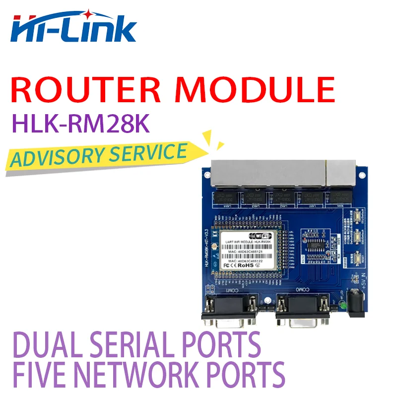 HLK-RM28K Free Ship Hi-Link belaidis maršrutizatorius MT7628KN Start Kit/Development Serial Router modulis