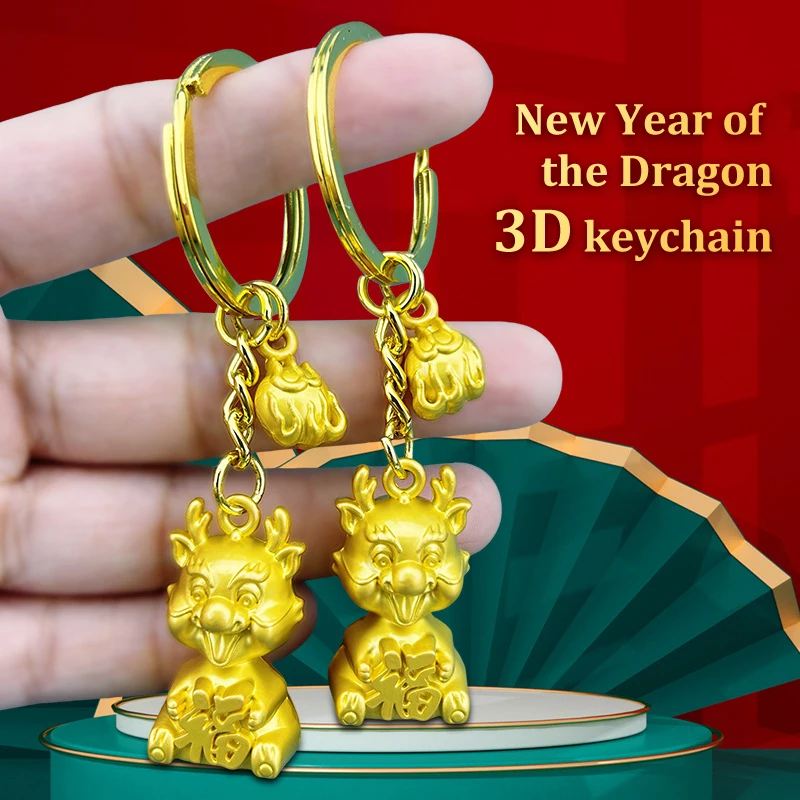 Laimingas kinų kabantis ornamentas Zodiako drakonas Cinko lydinys Raktų pakabukas Piniginės krepšys Pakabukas Žavesys Automobilinis raktų pakabukas Kūrybinė Naujųjų metų dovana