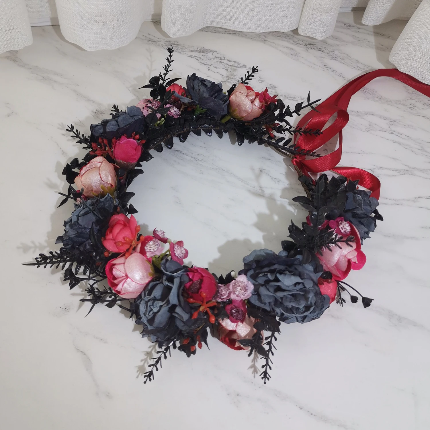 Punk Black Gothic Flower Crown Medusa Halo Witch Wedding Crown Nightclub Makeup Ball Headwear Halloween Galvos apdangalas