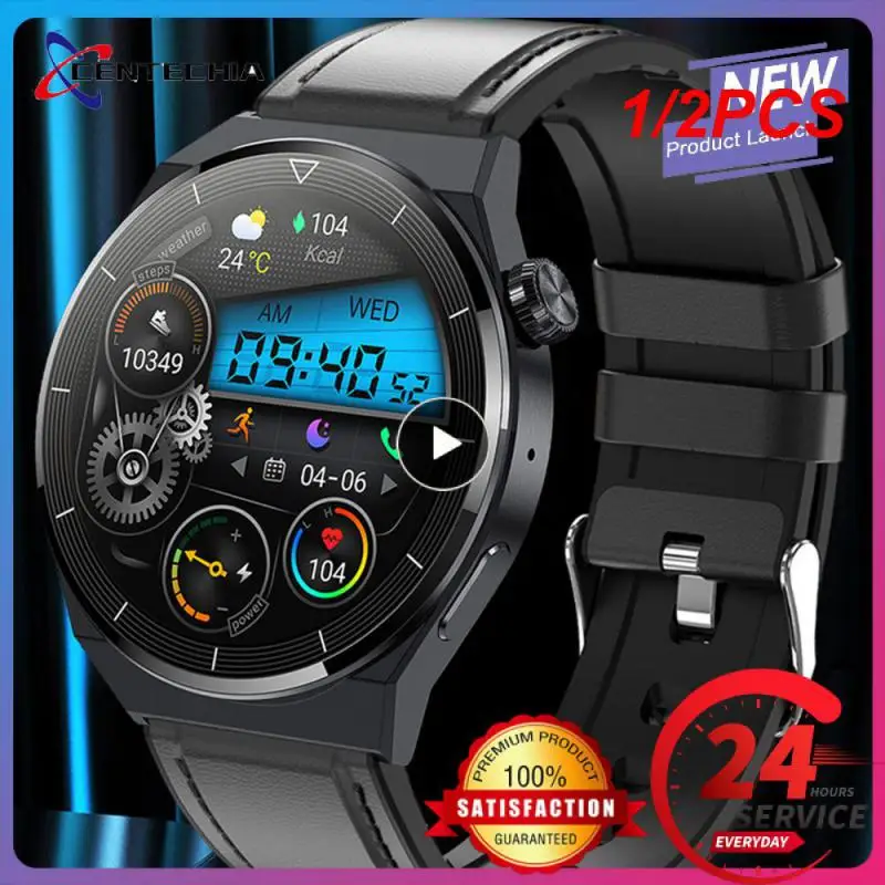 1/2PCS NFC Smart Watch Men GT3 AMOLED 390 * 390 ekrano širdies ritmo skambutis IP68 atsparus vandeniui