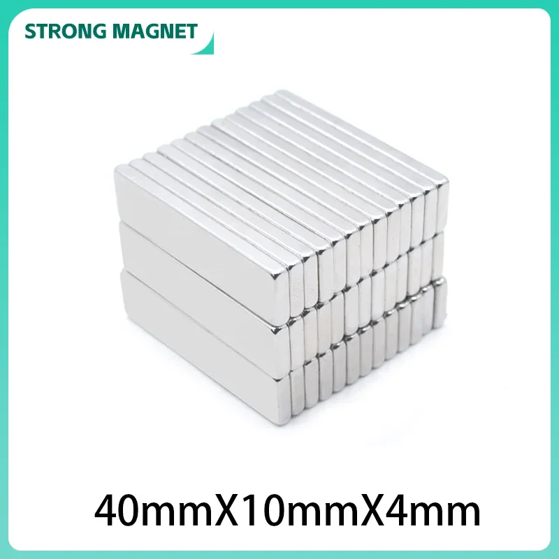 100vnt 40x10x4 mm paieška Pagrindinis keturkampis magnetas 40mm * 10mm Pasidaryk pats galingi magnetai 40 * 10 * 4mm Stiprūs neodimio magnetai