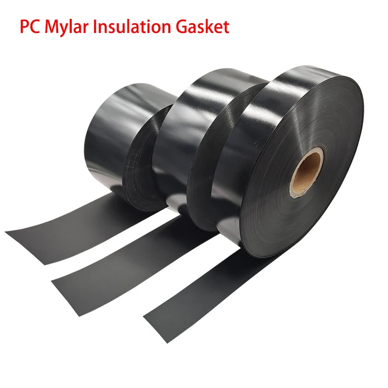 1M PC Mylar izoliacijos lakšto PCB apsauga nuo antipireno juodos izoliacinės gumos tarpinės maitinimo adapteris Matinė plėvelė nelipni