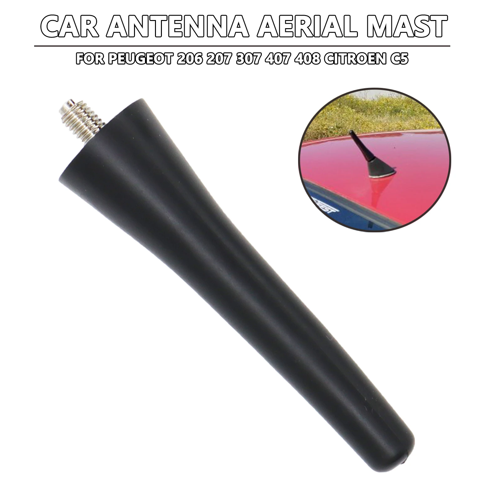 1Pc automobilio trumpos antenos stiebo plakti Peugeot 206 207 307 408 Antena 6561N3 Citroen C5 automobilių aksesuarų antenos dalims