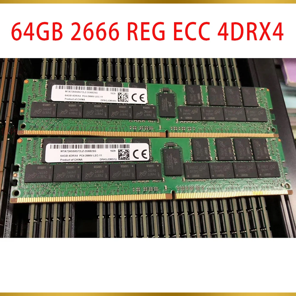 1Pcs MT atminčiai 64G 64GB 2666 REG ECC 4DRX4 DDR4 LRDIMM RAM