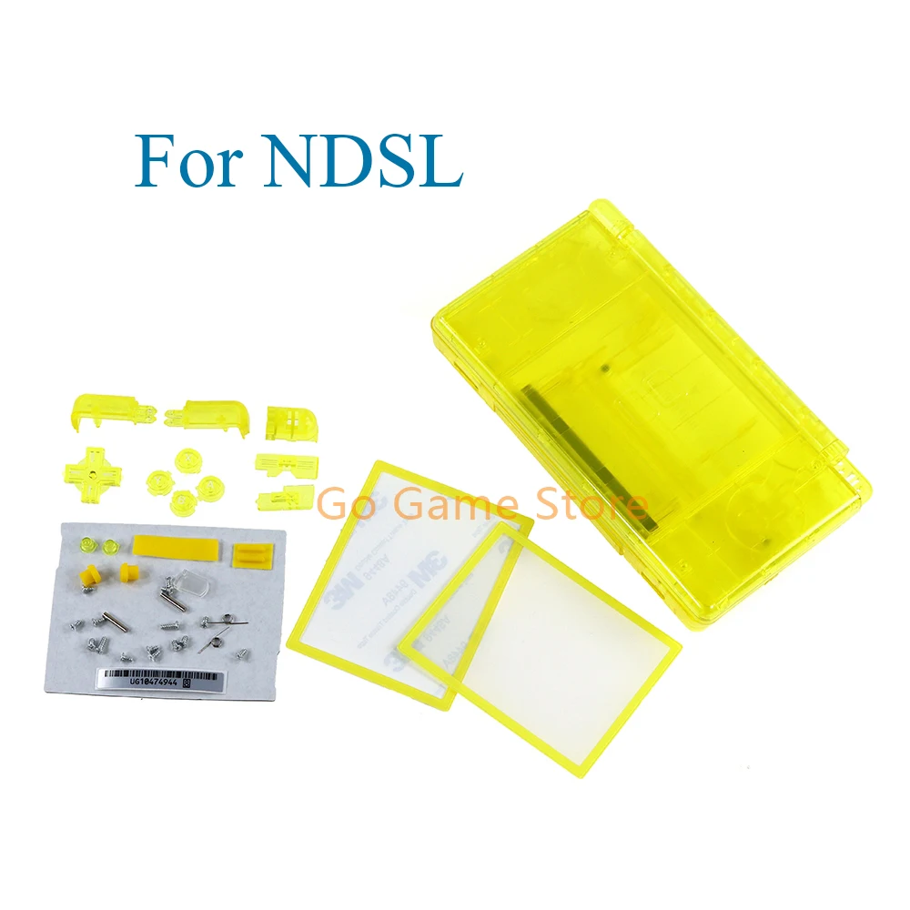 1Set for Nintend DS Lite Transparent Housing Shell Shell Cover with Button Sets for NDSL Game Console Change