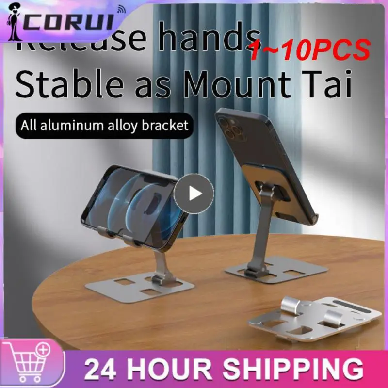 1~10PCS Metalinis stalinis planšetinis kompiuteris Laikiklis Cell Foldable Extend Support Desk Mobiliojo telefono laikiklio stovas iPad
