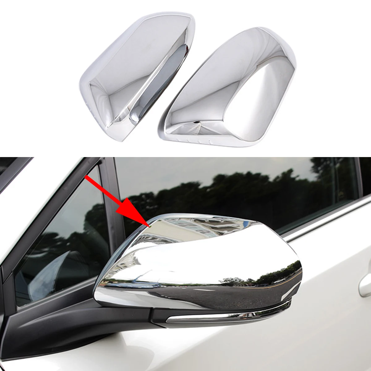 2019 2020 2021 Toyota Corolla Chrome galinio vaizdo veidrodžio dangtelio apsaugos dangtelio apdaila liejimo priedai 2vnt