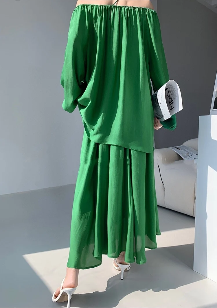 2023 Pavasario/vasaros mada Nauji moteriški drabužiai Viršutinis➕vidutinio ilgio suknelių komplektas Dviejų dalių komplektas 0814