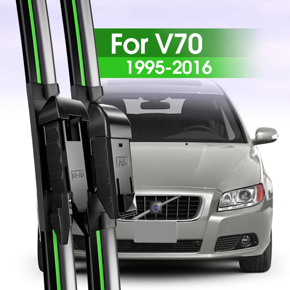 2vnt Priekinio stiklo valytuvų mentės Volvo V70 MK1 MK2 MK3 1995-2016 2002 2003 2005 2008 2010 Priekinio stiklo langų priedai