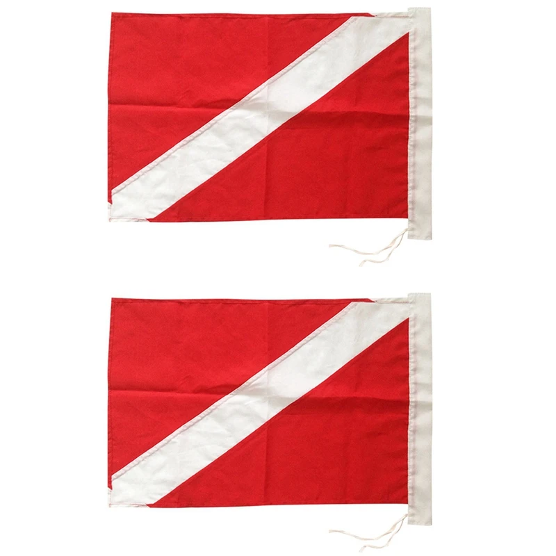 2X nardymo vėliava nardymo ietimi naudoti su plūduru, plūduru, valtimi, stulpo naru žemyn 35X50cm