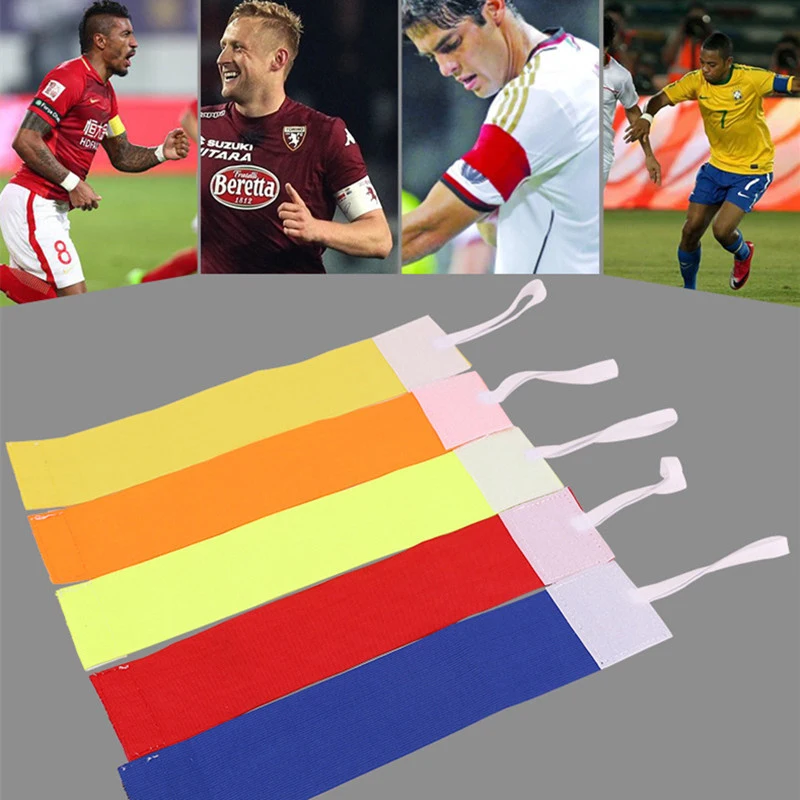 31*6.5cm 2023 Aukštos kokybės spalvingas anti-off profesionalus futbolo futbolo kapitonas Armband Player Arm Band Reguliuojama apyrankė