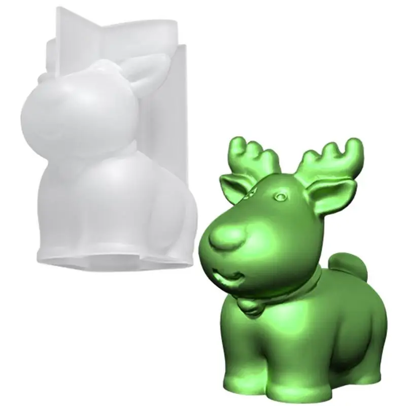 3D Kalėdinės silikoninės formos epoksidinei dervai silikoninė forma žvakių gamybai Varpinės Briedžių kojinės Kalėdų tematika 3D silikoninės formos