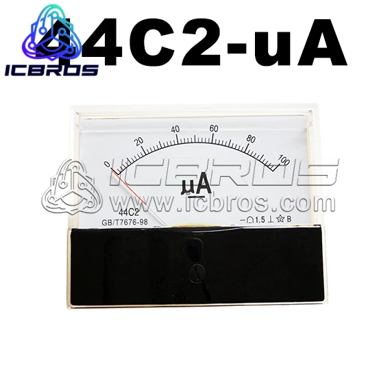 44C2-A rodyklės tipas DC ampermetras 50uA 100uA 200uA 500uA