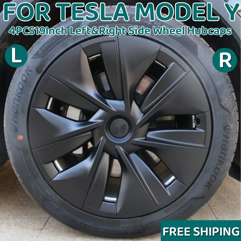 4PCS stebulės dangtelis Tesla modeliui Y 2023 19Inch ratų dangtelių našumas Originalus automobilio keičiamo rato dangtelis pilnas ratlankio dangčio priedai