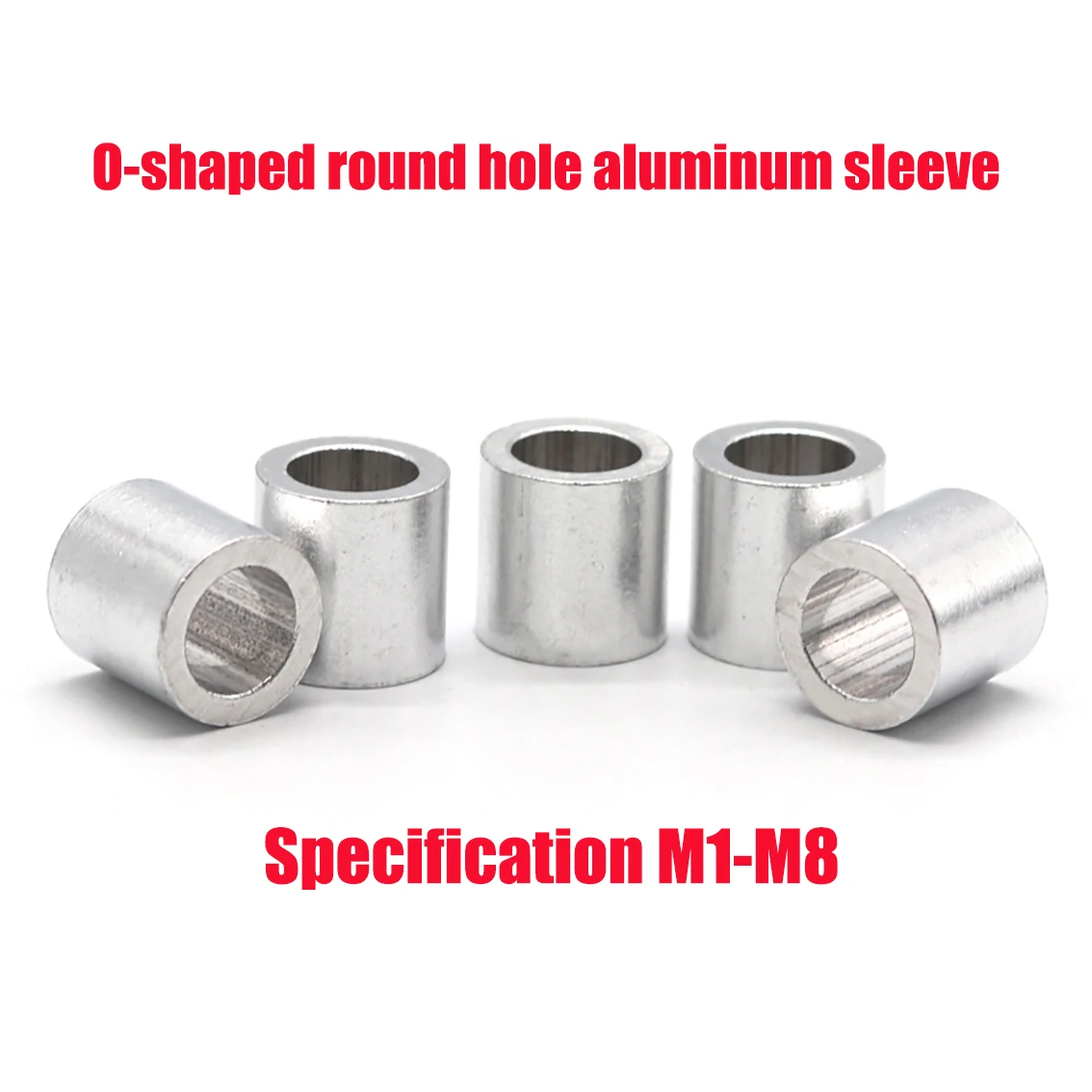 5-50PCS O formos apskritos skylės aliuminio rankovės plieninės vielos lyno kabelio tvirtinimo spaustukas Apskritas aliuminio rankovės gniuždymo žiedo spaustukas