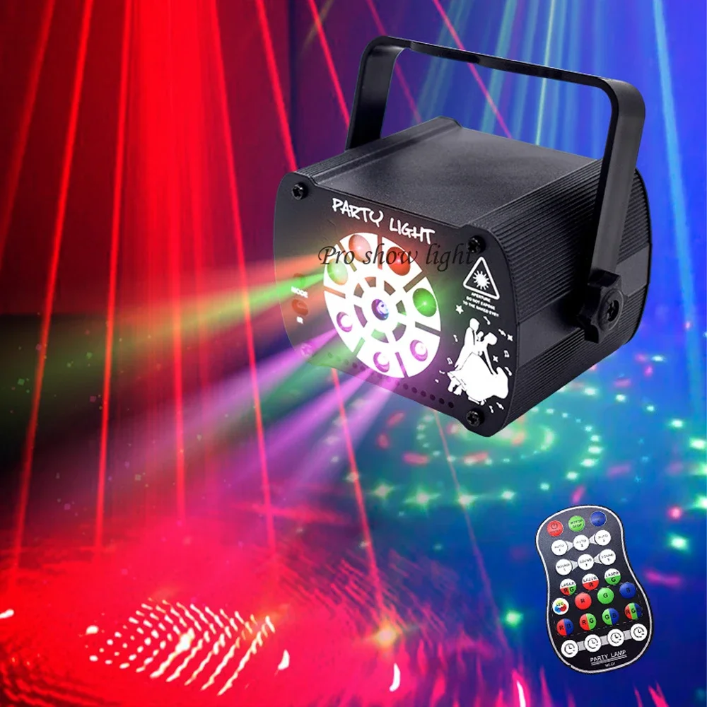 8 skylės vakarėlių žibintai UV DJ diskotekos žibintai Nuotolinio valdymo pultas įkraunamos lazerinės lemputės blykstės scenos apšvietimo efektas LED lemputė klubui