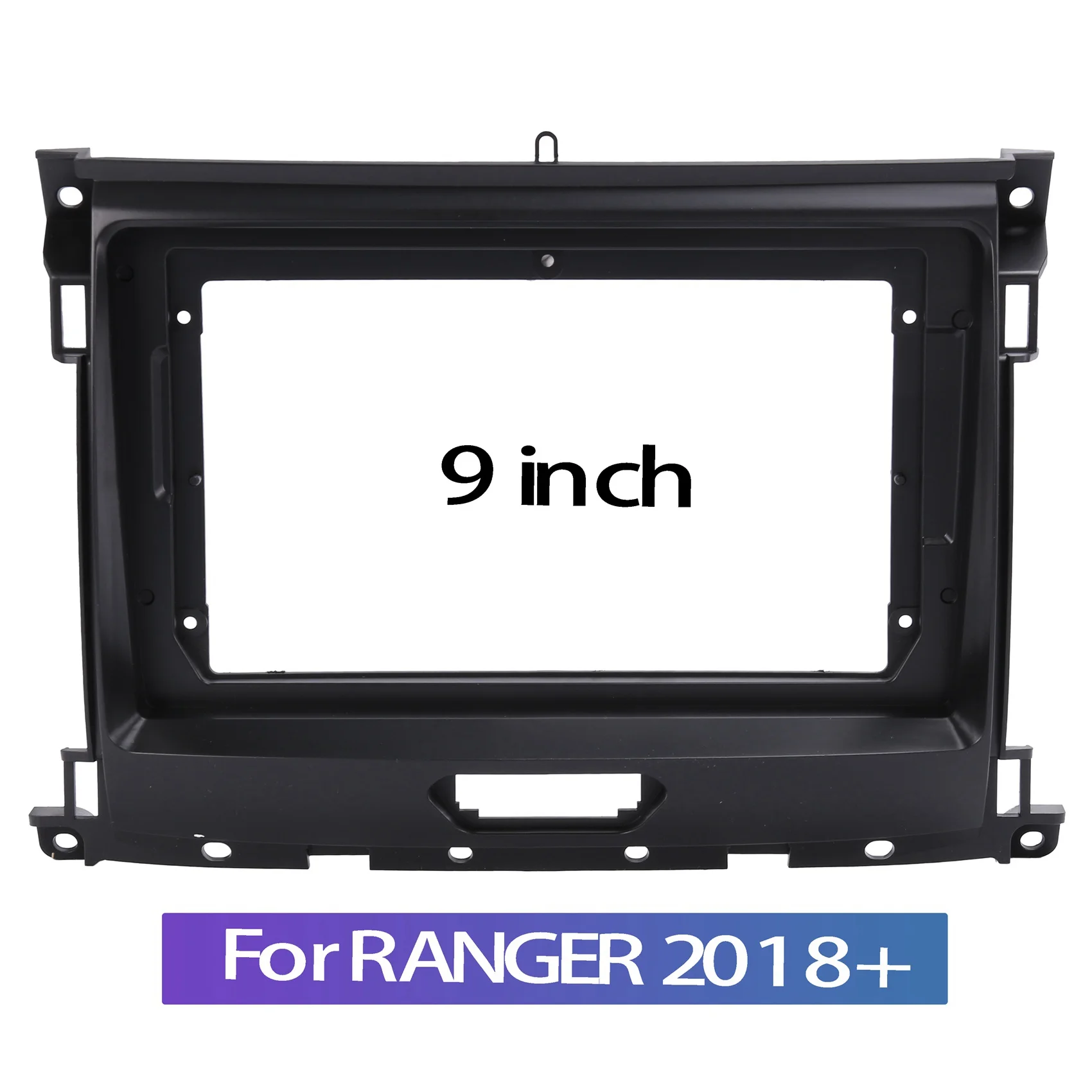 9 colių 2 din automobilio prietaisų skydelio rėmelio radijo vaizdo įrašas Fascia Dash MP5 grotuvo DVD adapterio skydelis, skirtas Ford Ranger 2018+