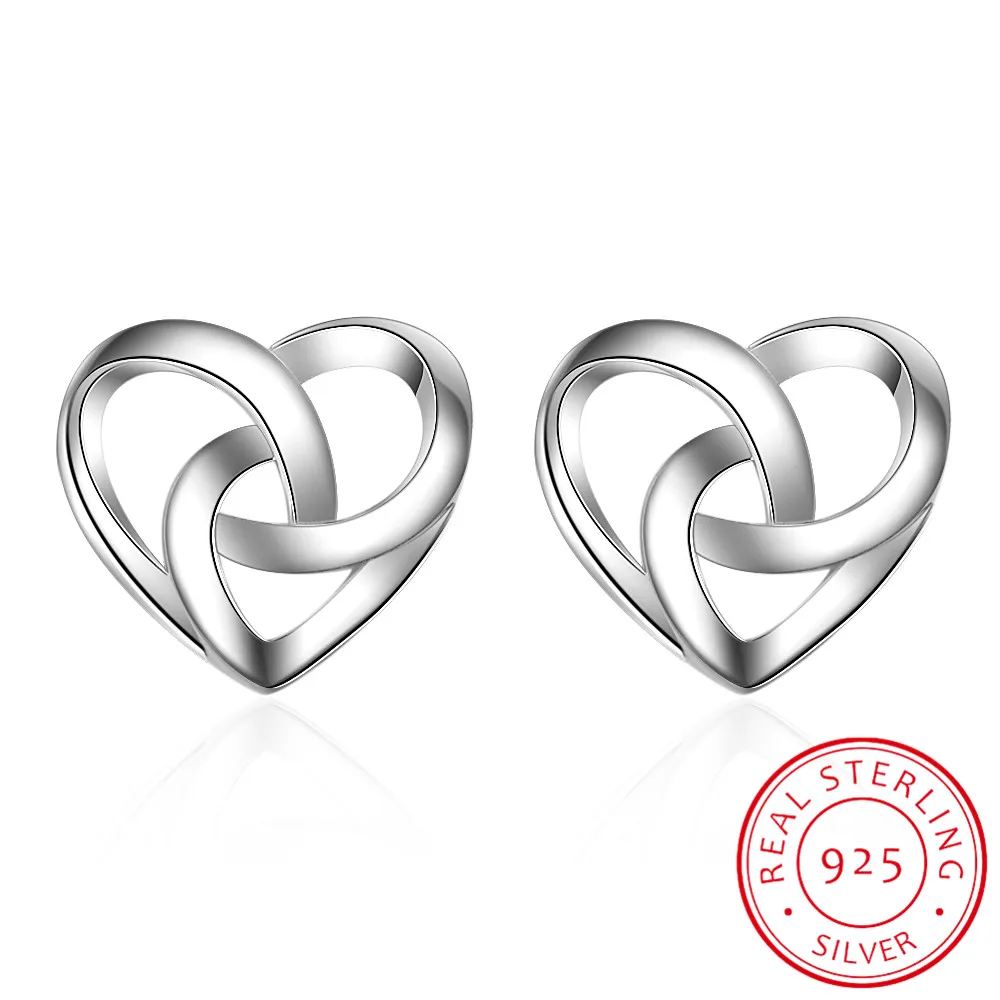 925 Sterling Silver Love Heart Auskarai moterims Prabangūs dizainerių papuošalai Geriausiai parduodami pasiūlymai su nemokamu pristatymu