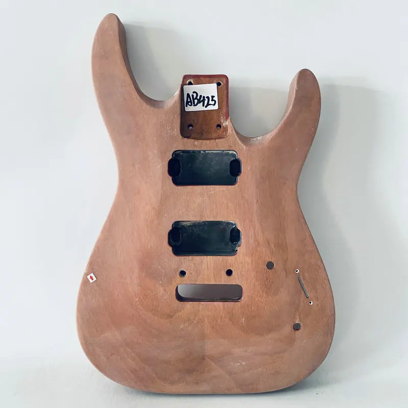 AB425 Natūralios spalvos nebaigtas elektrinės gitaros korpusas su 2 taškais Fiksuoti Tremolo tiltai 