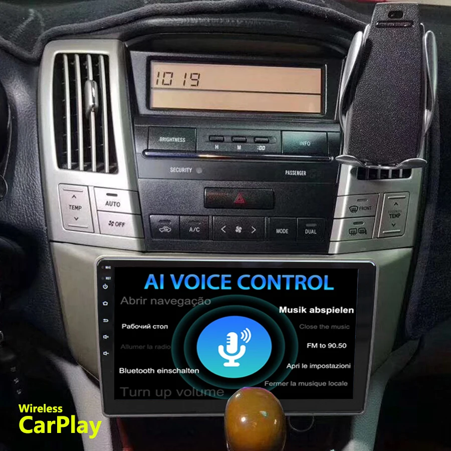 AI Voice Car Radio for Lexus RX RX330 RX350 RX400H 2004 2005 Toyota Harrier Android 13 Multimedia Video CarPlay GPS navigacija
