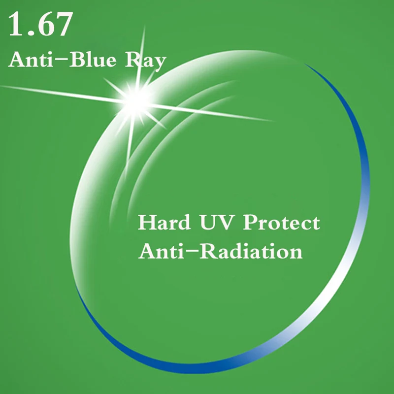 Anti Blue Light Rays Series 1.56 1.61 1.67 1.74 Prescription CR-39 Axin Asferical Glasses Lenses Blueblocking Lens for 2vnt