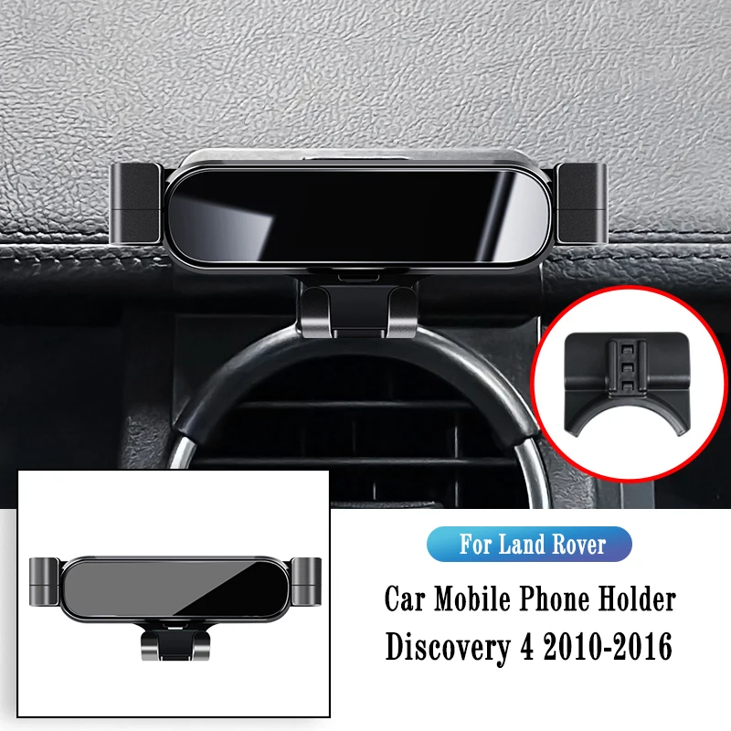 Automobilinis telefono laikiklis Land Rover Discovery 4 2010-2016 Gravity Navigation Bracket GPS Stand Air Outlet Clip Rotaable Support