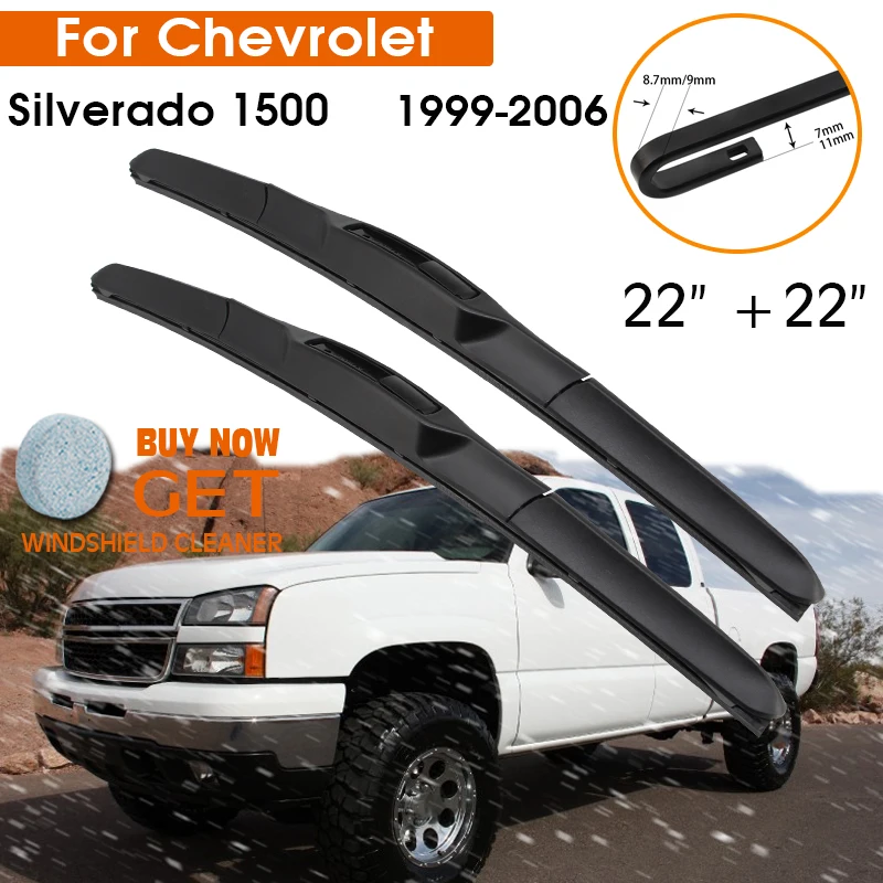 Automobilinis valytuvas Chevrolet Silverado 1500 1999-2006 Priekinio stiklo guminis silicio užpildymas Priekinio lango valytuvas 22