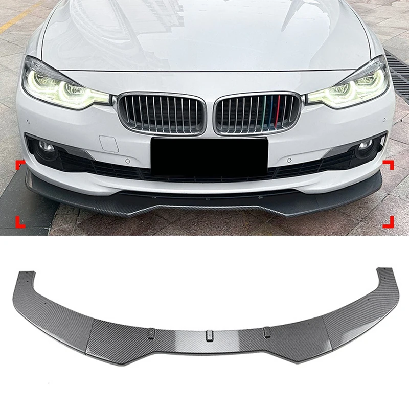 Automobilio priekinio buferio lūpų spoilerio difuzorius skirstytuvai Kėbulo komplekto prijuostės dangtelio apsaugos apdaila BMW 3 serijos F30 F31 2013-2019