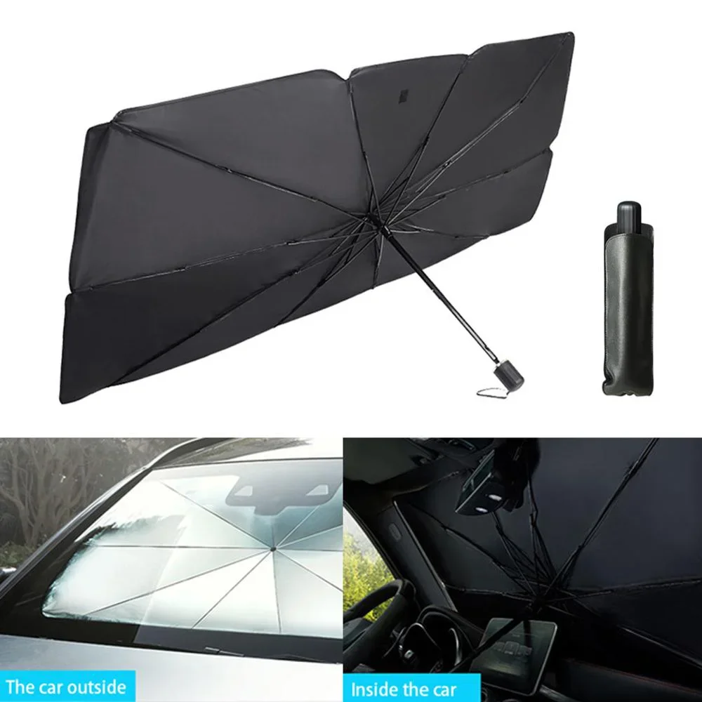 Automobilio skėčiai nuo saulės Priekinis priekinis stiklas Sulankstomas skėtis Saulės atspalvis automobilio langui Vasaros apsauga nuo saulės apsaugos nuo saulės