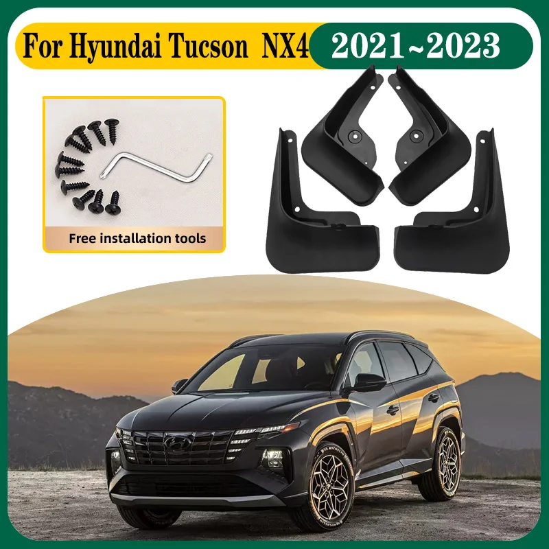 Automobilių purvasaugiai Hyundai Tucson 2023 Priedai NX4 2021 2022 Purvasaugiai Purslų apsauga Priekiniai galiniai sparnai Priedai Purvasaugiai