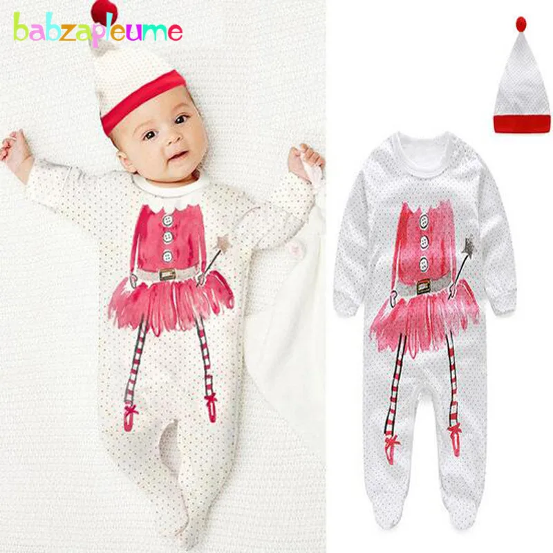 babzapleume Pavasario ruduo kūdikių drabužiai mergaitės berniukai romperiai animacinis filmas mielas medvilninis kombinezonas kūdikiams+kepurės naujagimių drabužėlių rinkiniai BC1550