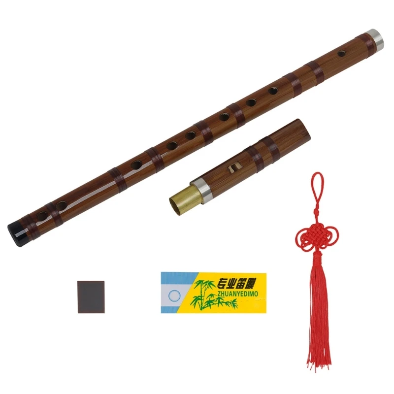 Bambukinė fleita Muzikos instrumentai Nešiojama medinė fleita vaikams ir suaugusiems