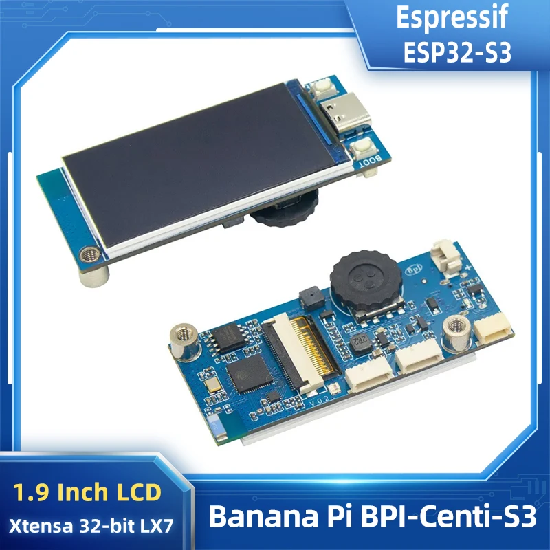 Banana Pi BPI-Centi-S3 Espressif ESP32-S3 Xtensa 2M PSRAM 8M FLASH WIFI & BT 1.9 colių spalvoto ekrano rotacinė kodavimo plokštė