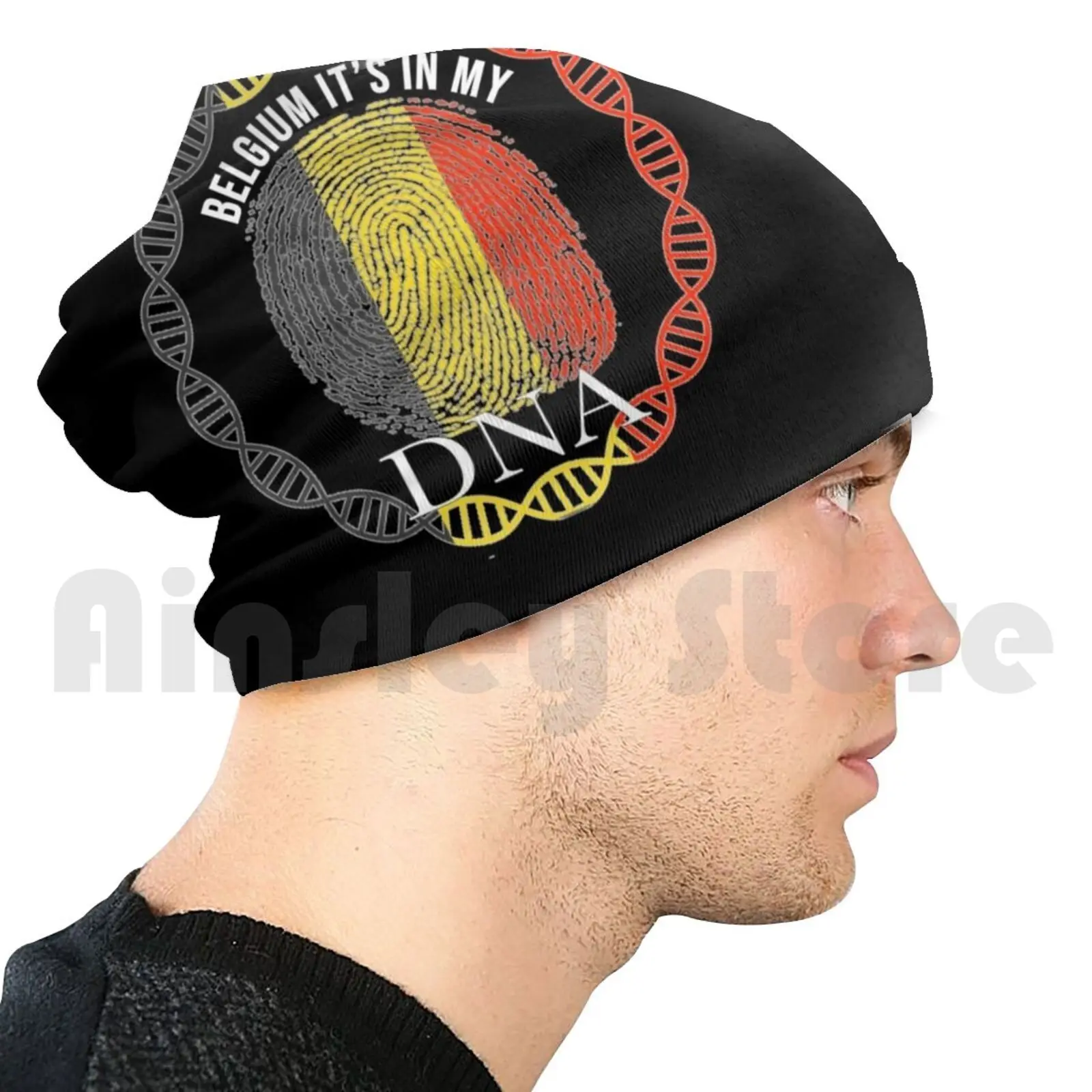 Belgija jo mano DNR dovana belgui iš Belgijos pupelės megztinis kepurė patogi Belgija Belgijos belgų