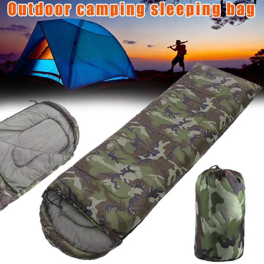 Camping Kamufliažas Miegmaišis lauke Laisvalaikio laukas Medvilninis vokas Stiliaus miegmaišis su gobtuvu Neperšlampamas miego krepšys stovyklavimui