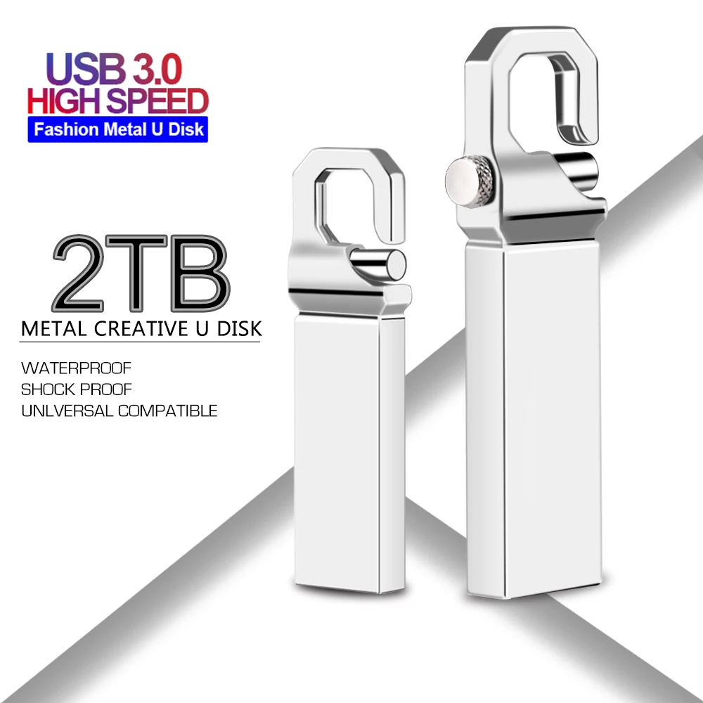 Didelės spartos USB 3.0 2TB nešiojamasis SSD rašiklio įrenginys 1TB Metal Cle USB atmintinės 512GB Pendrive Memoria Usb Flash Disk nemokamas pristatymas