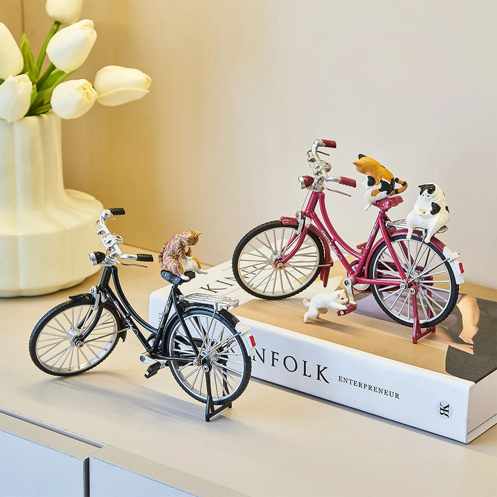 Dviračio miniatiūrinis modelis Retro dekoras Estetinio stalo aksesuarai Svetainė Miegamasis Pagrindinis Baldai Dekoras Dviratis Lenktyninis žaislas vaikams