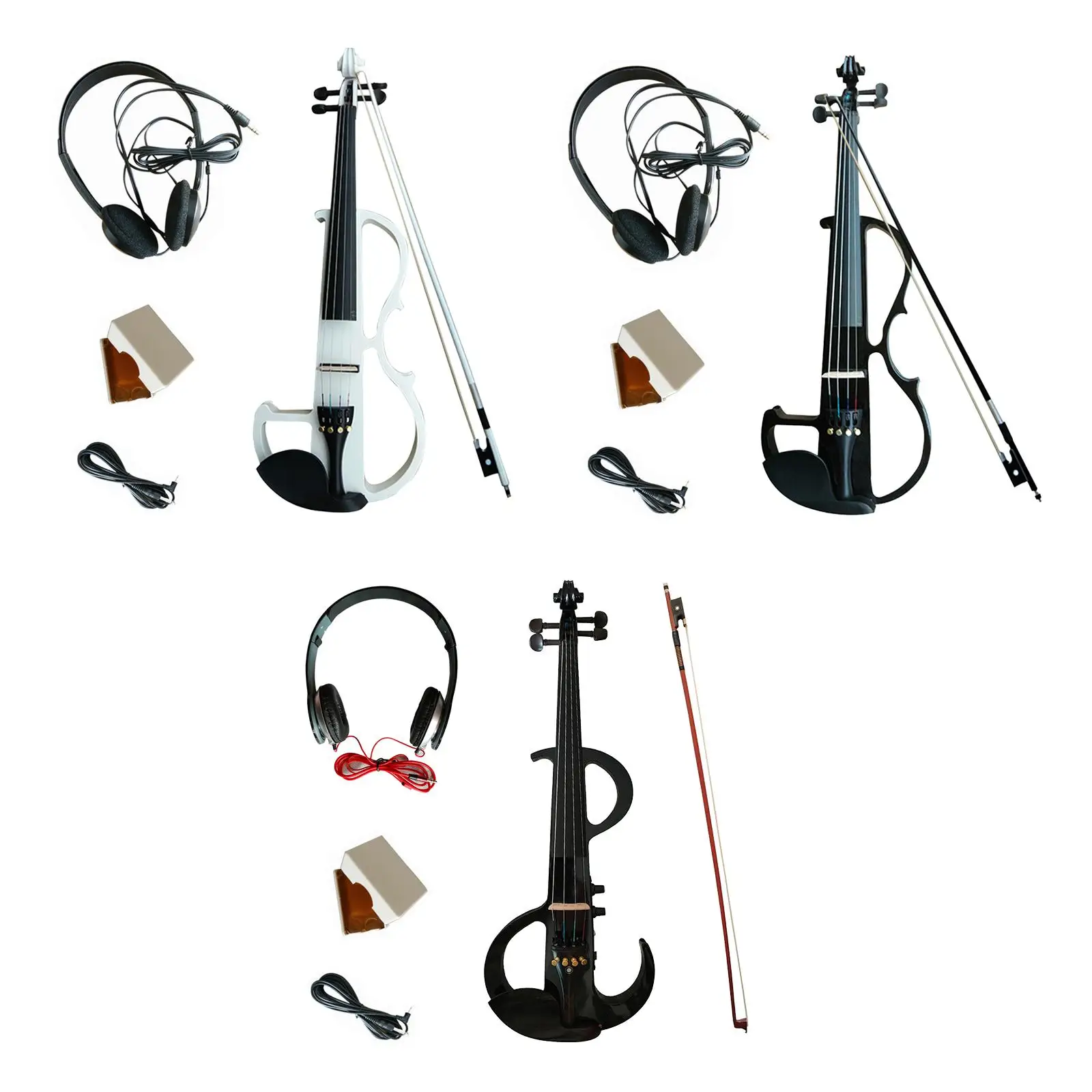Elektriniai smuiko styginiai instrumentai su kietu dėklu Akustinė su smuiko priedais Elektrinis smuiko rinkinys suaugusiems