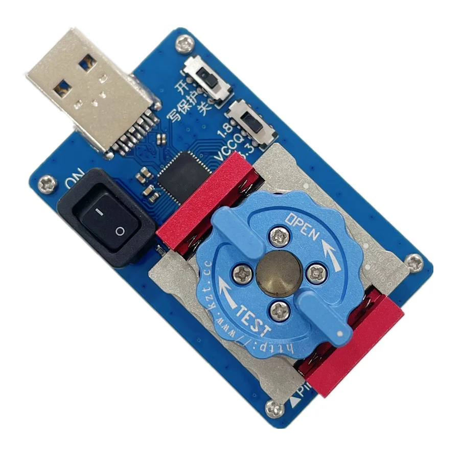 Emmc153/169 degimo lizdas į USB 3.0 BGA153/169 bandymo lizdo veidrodžio adapteris