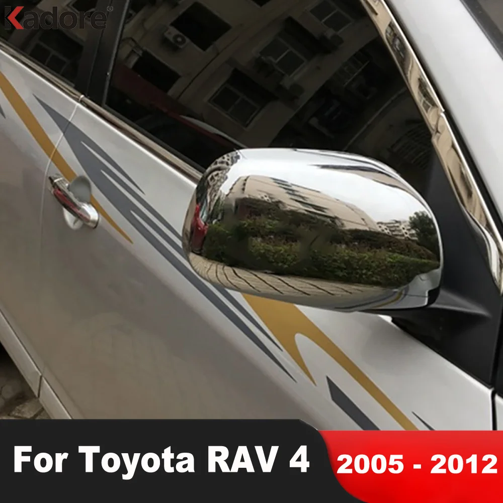 Galinio vaizdo veidrodžio dangtelio apdaila Toyota RAV4 RAV 4 2005-2010 2011 2012 Chrome automobilio durų šoninių šoninių šoninių veidrodėlių dangtelio korpuso priedai
