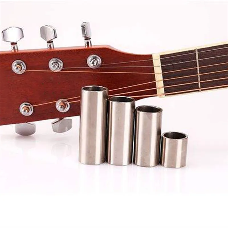 Gitaros skaidrių juosta Nerūdijančio plieno metaliniai pirštų stikliukai gitaros styginiams instrumentams Gitaros priedai
