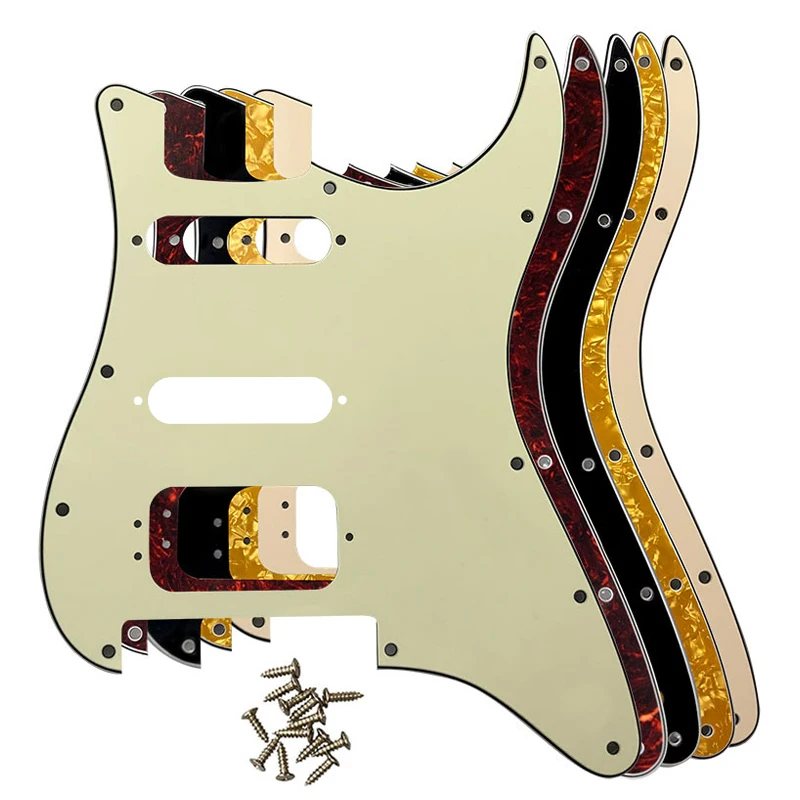 Guitar Pickguard For US 11 Screw Holes Strat With Floyd Rose Tremolo Bridge Humbucker Single HSS Scratch Plate No Switch Hole