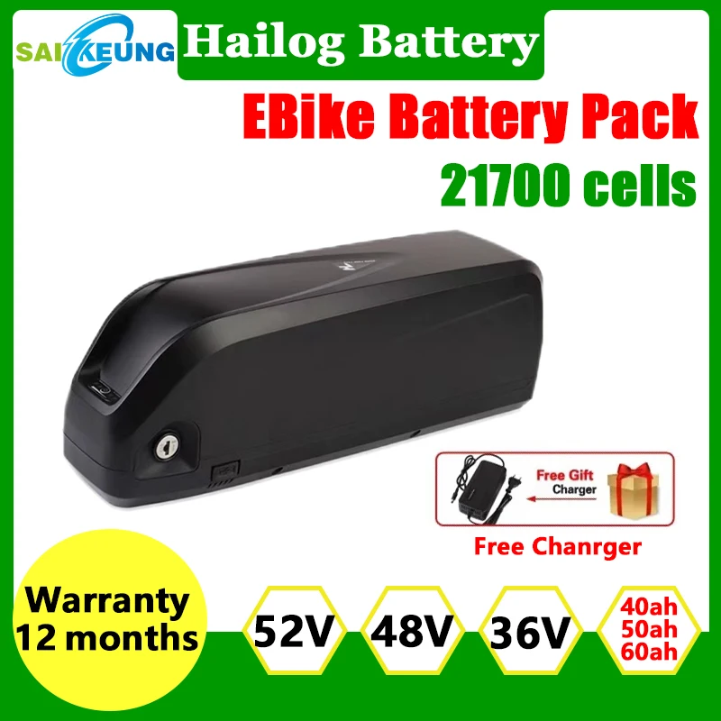 Hailong 36v 48v 52v 30Ah 40Ah50AH 21700 50G Onderbuis Elektrische Fiets Scooter Batterij voor Bafang 350W-3000W 52V60ah Batterij