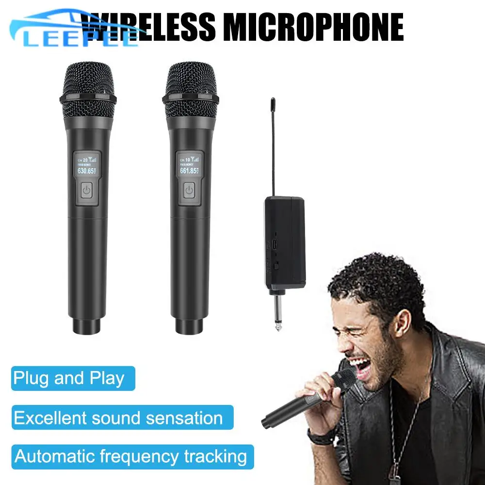 Handheld For Home Party Karaoke Singing With Charger Extra Long Endurance Įkraunamas profesionalus belaidis mikrofonas
