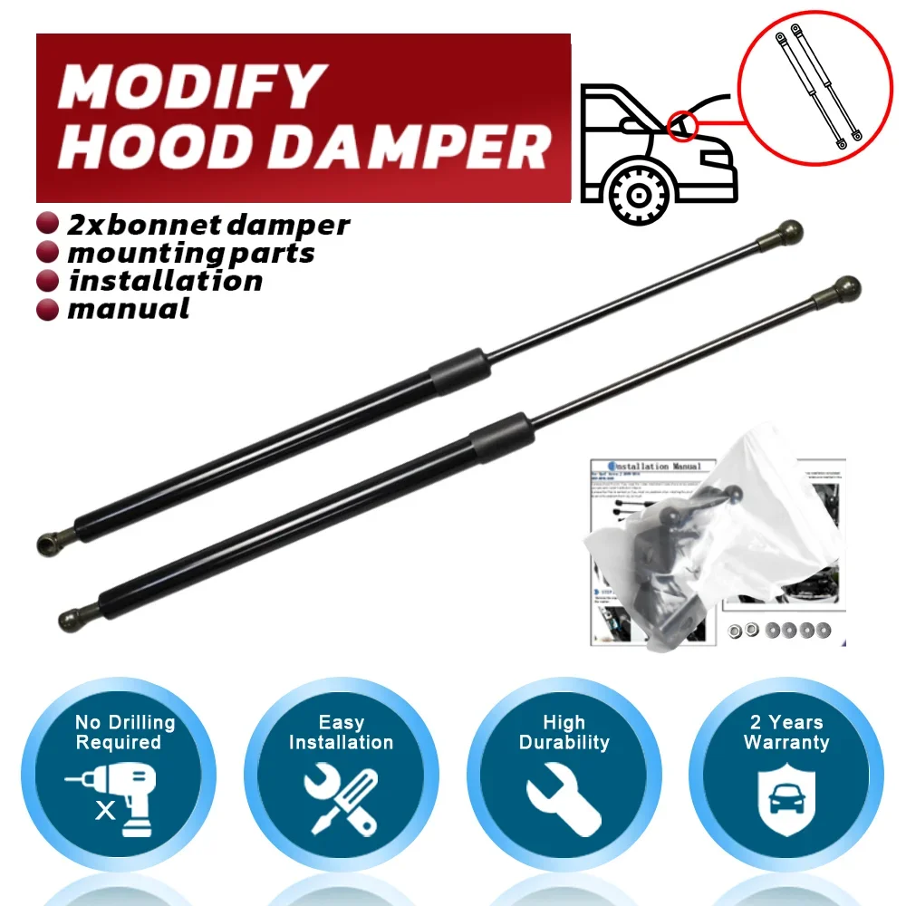 Hood Damper, skirtas Volkswagen Taro 7A 1989-1997 Front Bonnet Modify Gas Springs amortizatoriui