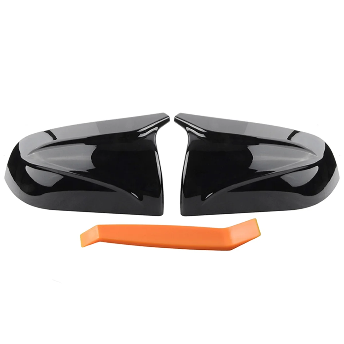 Juodas automobilio galinio vaizdo veidrodžio dangtelis Dekoro dangtelis Šoninis šoninis šoninis veidrodėlis Dangtelis Pakaitinis automobilio stilius Tesla Model 3 2017-2021