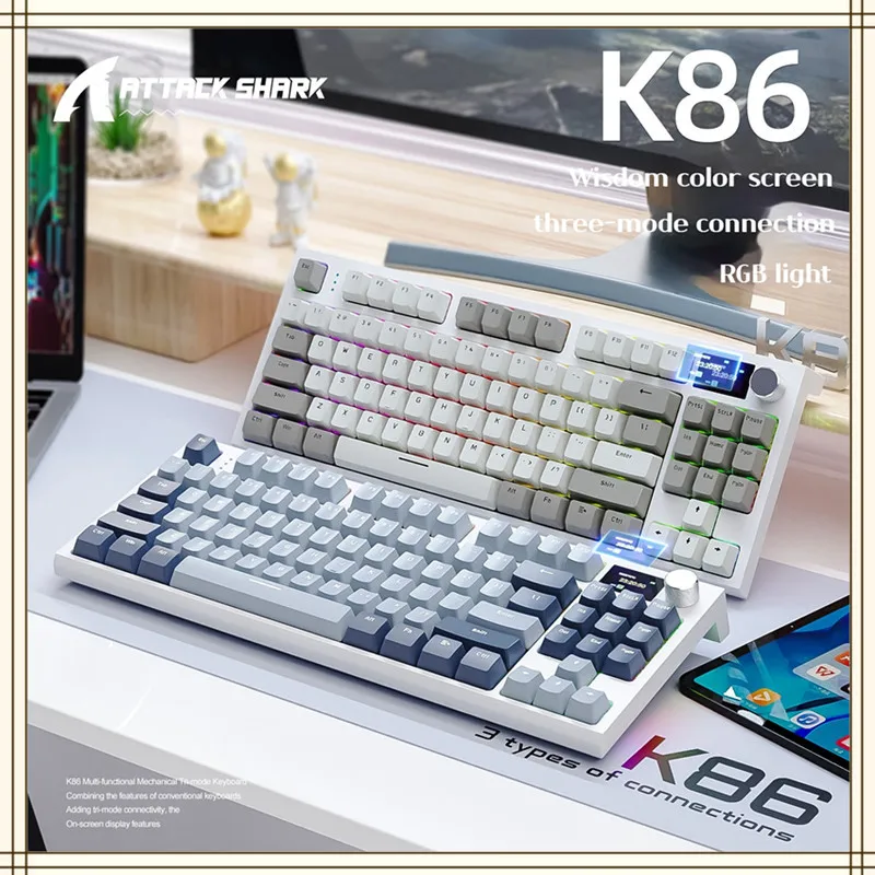 K86 belaidė karštai keičiama mechaninė klaviatūra 